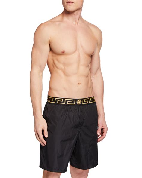 versace heren zwembroek|Men's Designer Swim Trunks & Beachwear .